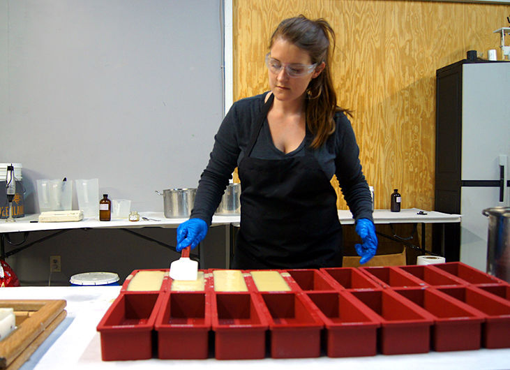 lacy making soap